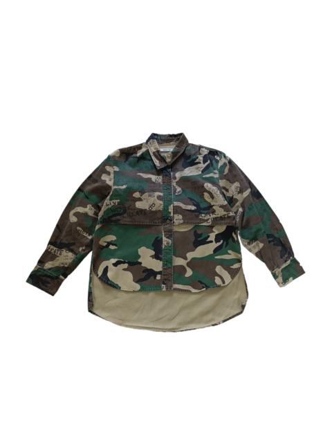 Other Designers MONKEY TIME CAMOUFLAGE LONG SLEEVE CASUAL BUTTON SHIRT