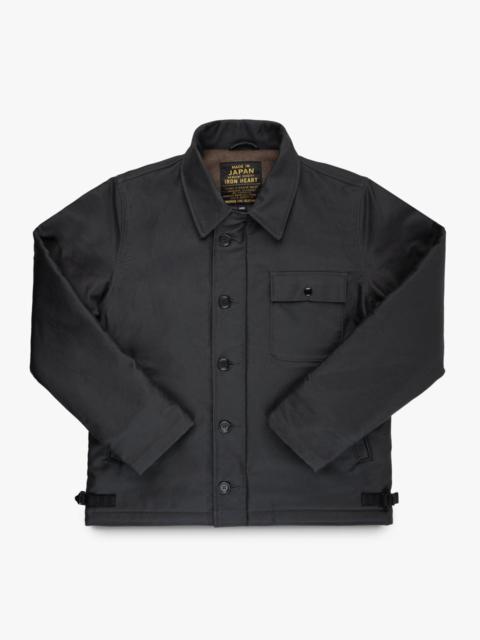 Iron Heart OILED WHIPCORD A2 DECK JACKET - BLACK