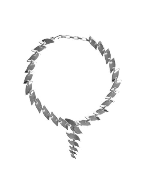 KHAITE Silver Leaf Chain Necklace silver