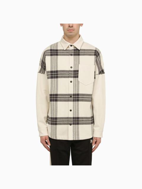 PALM ANGELS CHECKED SHIRT-JACKET WITH LOGO