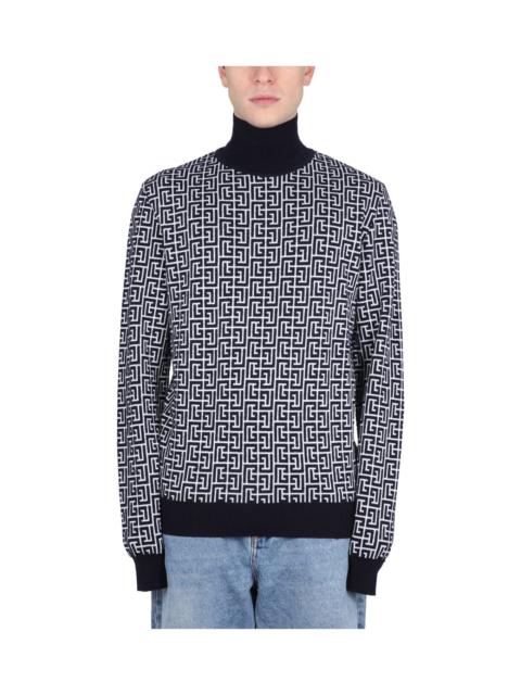 Balmain Two-tone Wool Blend Sweater