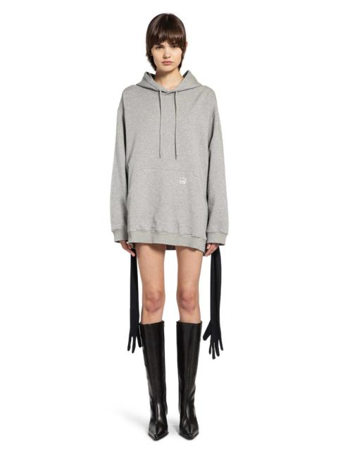 MM6 Maison Margiela Hooeded Glove Sweatshirt Mini Dress