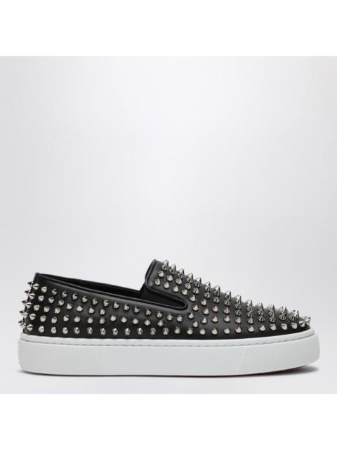 Christian Louboutin Black Spikeboat Slip-on Sneakers with spikes