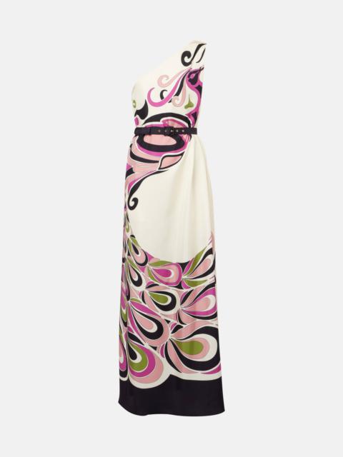 La DoubleJ Roy one-shoulder silk twill maxi dress