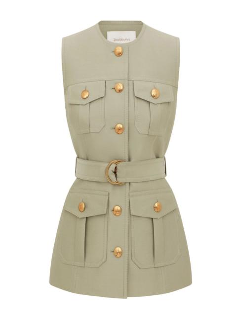 Zimmermann Luna Wool Silk Utility Vest