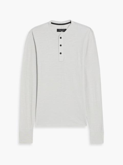 rag & bone Cotton-blend jersey Henley T-shirt