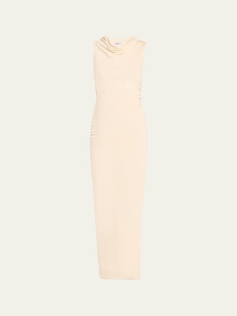 ANNA QUAN Amali Draped Cowl-Neck Jersey Dress