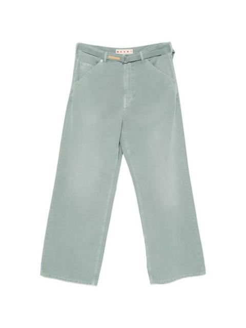 Marni Marni Men Wide-Leg Trousers With Belt