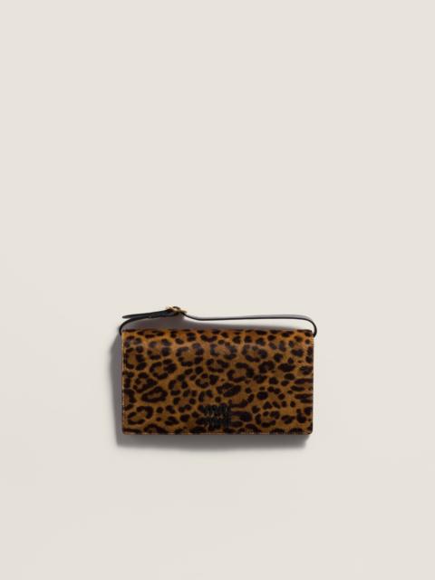 Miu Miu Calf hair leather wallet with strap