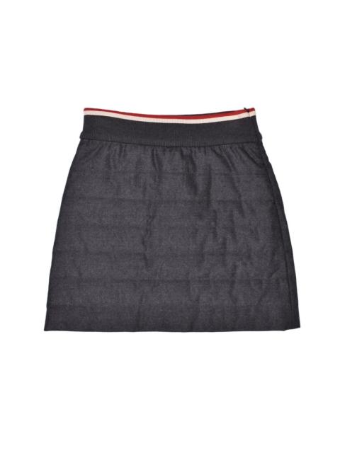 Brunello Cucinelli Brunello Cucinelli Dark Grey Cashmere Quilted Mini Skirt