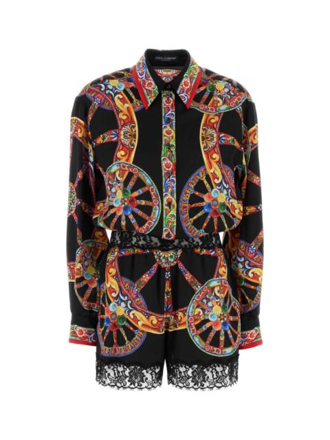 Dolce & Gabbana Dolce & Gabbana Women Printed Satin Jumpsuit