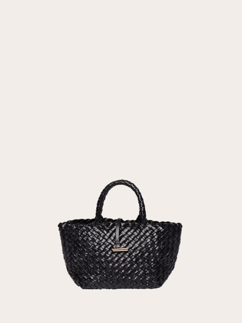Liffner MINI LEATHER BASKET BLACK