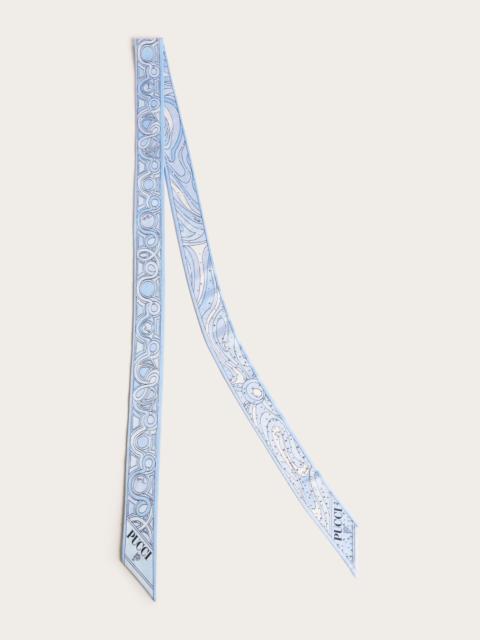 PUCCI MIXED PRINT SILK TWILL SCARF WITH RHINESTONES