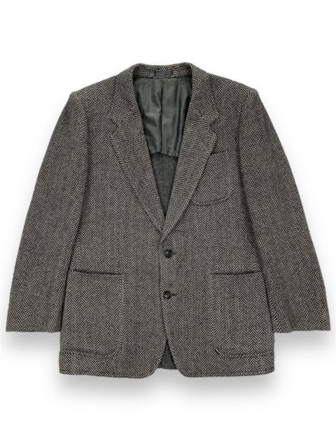 Lanvin Paris Dirty Herringbone Twill Wool Jacket