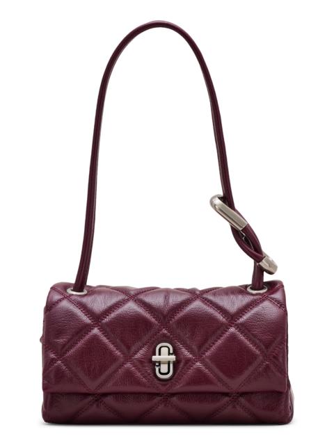Marc Jacobs Marc Jacobs The Mini Dual Chain Diamond Quilted Leather Shoulder Bag in Dark Plum at Nordstrom