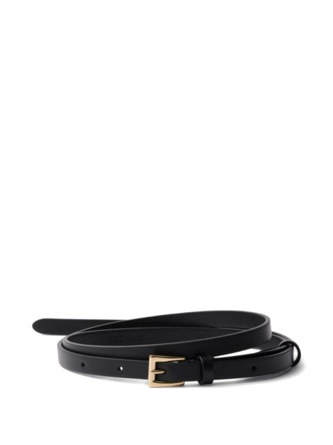 Prada leather square-buckle belt