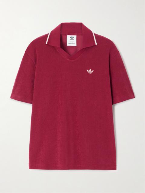 adidas Originals + Wales Bonner Embroidered Cotton-blend Terry Polo Shirt