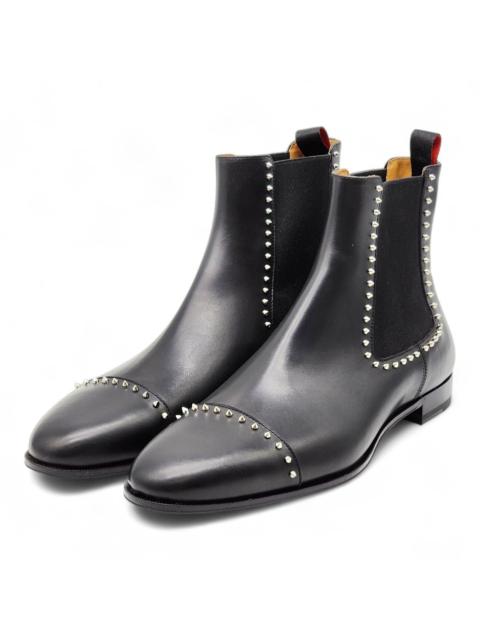 Christian Louboutin Chelsea Cloo Spike Boots Black EU 45.5 US 12.5 - NWB $1795