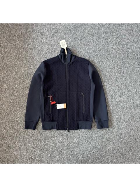 Dior Dior Navy Blue Diamond Pattern Embossed Jacket