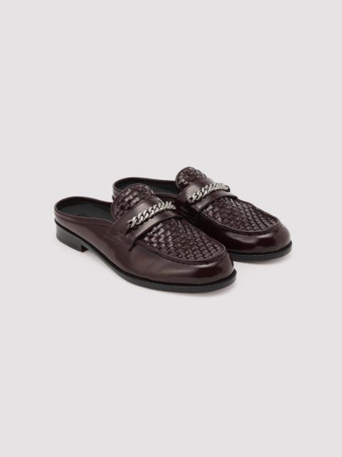Ambush BRAIDED LEATHER SLIP-ON LOAFERS