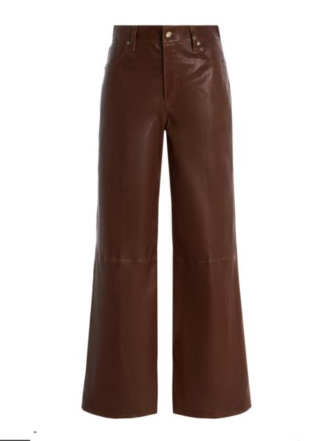 FRAME Le Slim Palazzo Leather Jeans brown