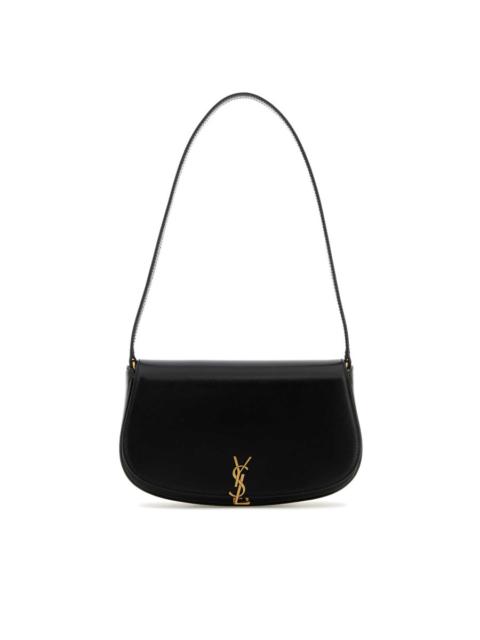 SAINT LAURENT Saint Laurent Black Leather Demi Lune Shoulder Bag