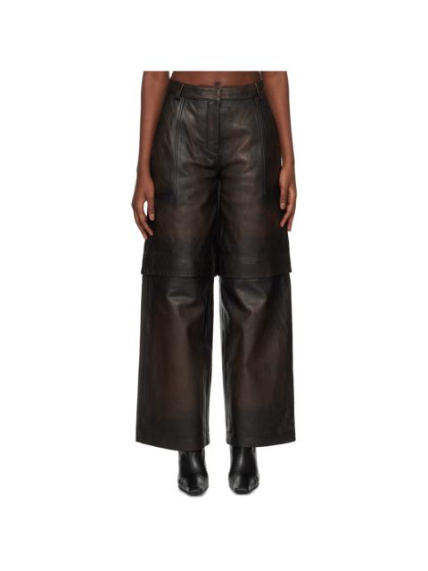Holzweiler Brown Edda Leather Pants