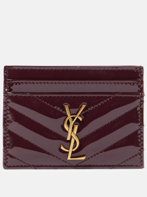 SAINT LAURENT Cassandre patent leather card holder