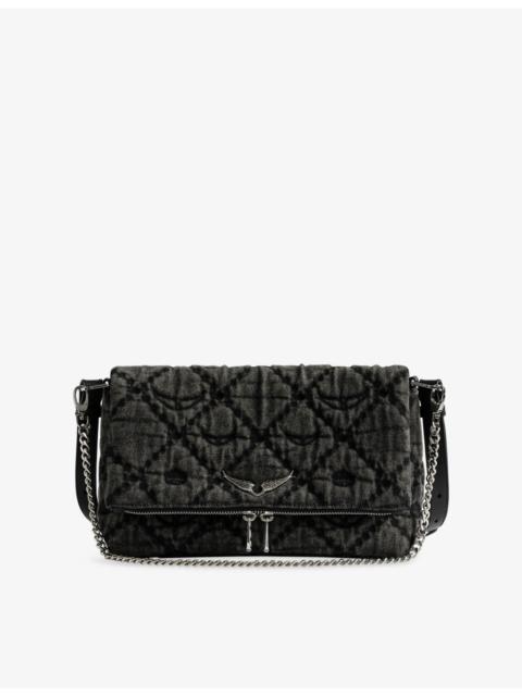 Zadig & Voltaire Rocky II Quilted Denim Shoulder Bag