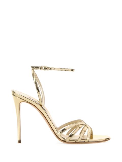 CASADEI Gold leather Interstellar sandals