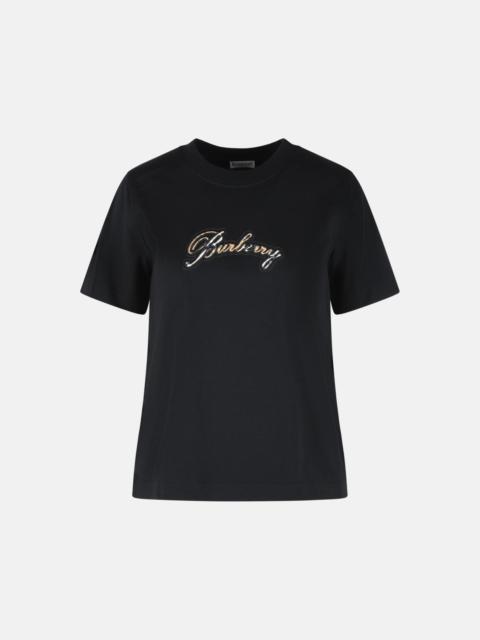 Burberry BLACK COTTON T-SHIRT