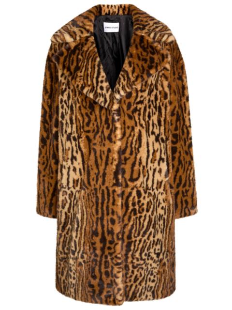 STAND STUDIO Stand Studio Camille Cocoon Leopard-print Faux fur Coat