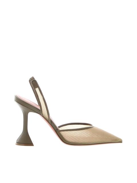 Amina Muaddi Amina Muaddi – Holli Slingback – Mesh Taupe