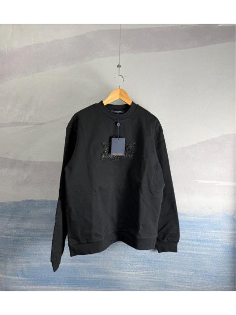 Louis Vuitton Louis Vuitton Black Sweatshirt with Obsidian Logo Patch