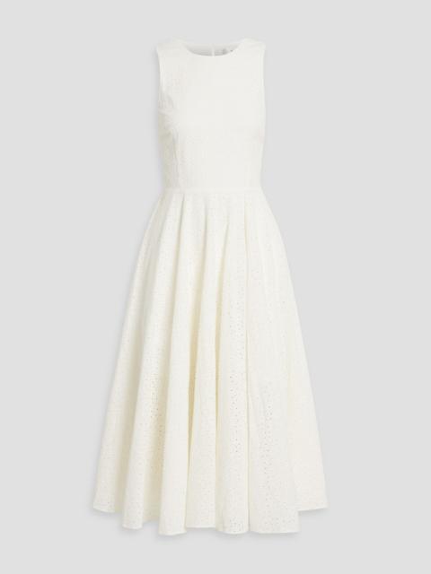 FRAME Broderie anglaise cotton midi dress