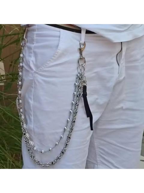 Other Designers Jewelry - Double Layered Pearl Wallet Chain, Keychain for Jeans