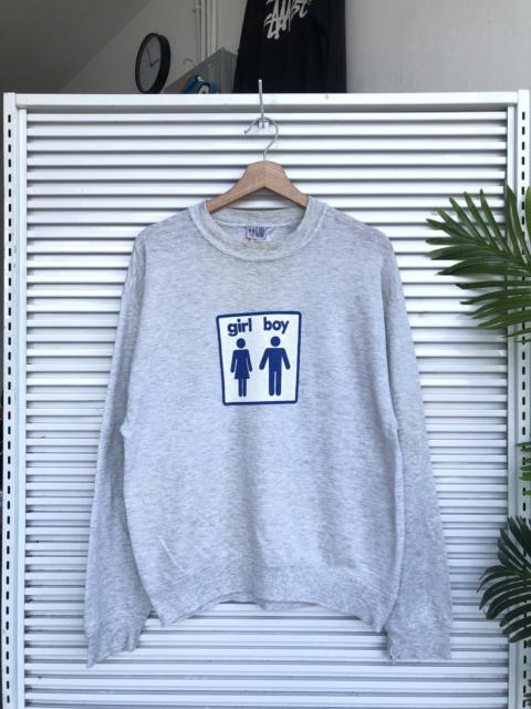 Other Designers Hook-Ups - Vintage Girl and Boy USA Crewneck / Skateboard Birdhouse
