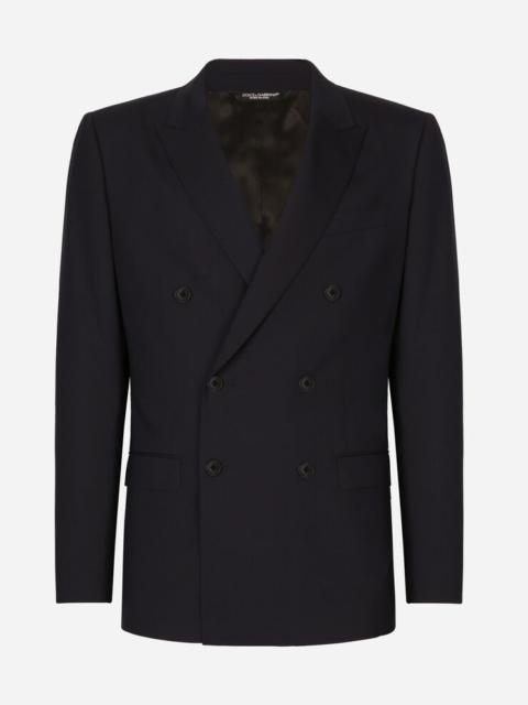 Double-breasted stretch wool Martini-fit suit