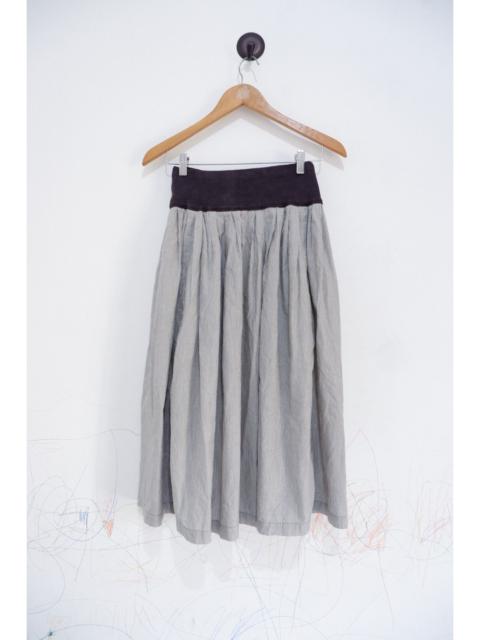 Vintage 80s Issey Miyake Hickory Midi Skirt