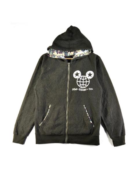 Other Designers Disney × Mickey Mouse - Iconic Stussy Fonts Mickey Mouse Fleece Hoodie Sweatshirt
