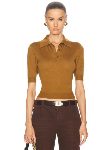 SAINT LAURENT Short Sleeve Polo Top