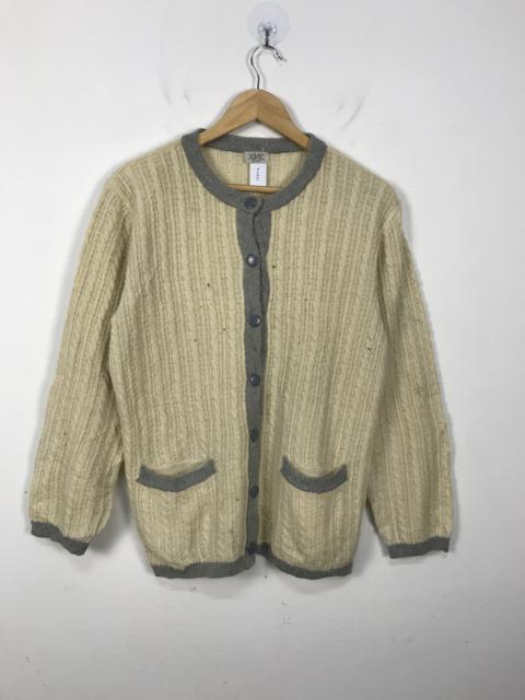 Other Designers Japanese Brand - Xing Scoop ButtonUp Cable Knit Cardigan #2832