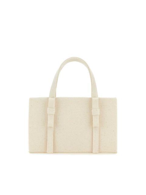 Other Designers Kara Ivory Canvas Handbag