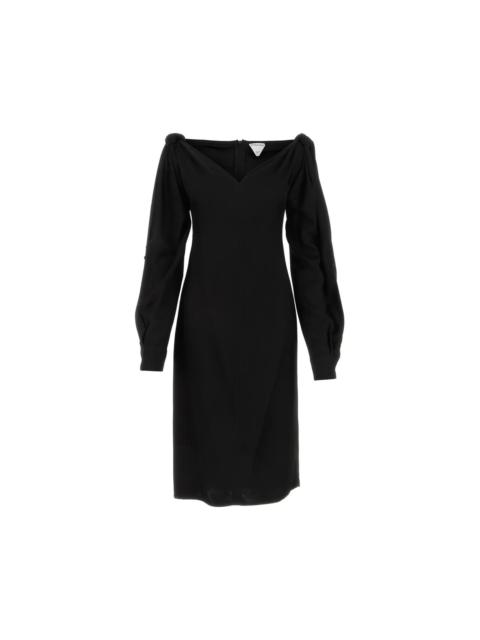Bottega Veneta BOTTEGA VENETA Black Viscose Dress New & Authentic (Women's