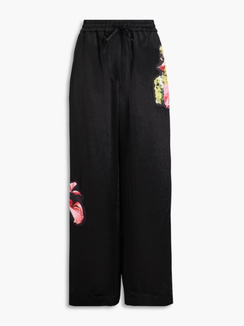 3.1 Phillip Lim Floral-print satin wide-leg pants