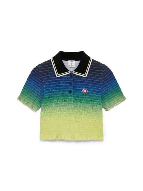 CASABLANCA Gradient Short Sleeve Polo Shirt