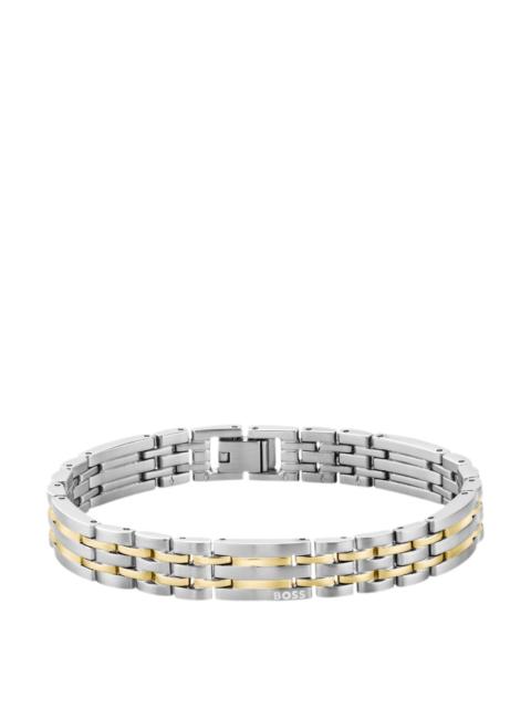 BOSS TWO-TONE CUFF WITH MULTI-LINK DESIGN
