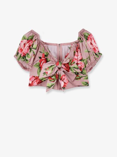Dolce & Gabbana Dolce & Gabbana Cotton Top with Iconic Print Pink