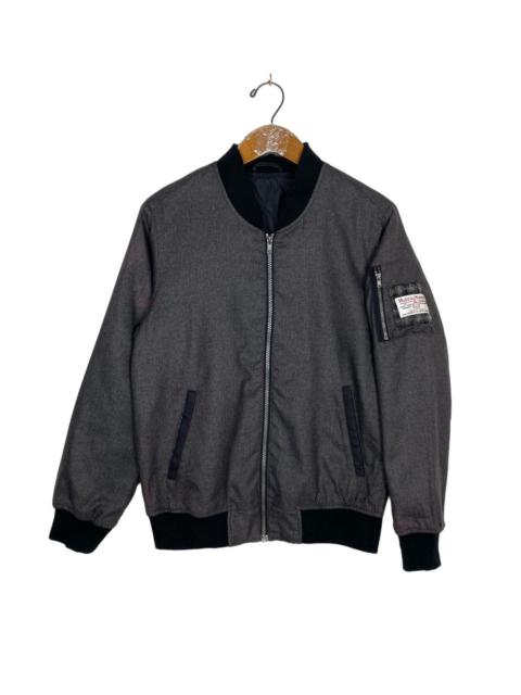 Other Designers Rare‼️ Harris Tweed Zipper Bomber Jacket