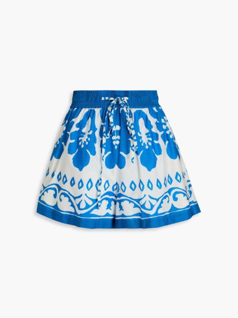 Sandro Printed cotton shorts